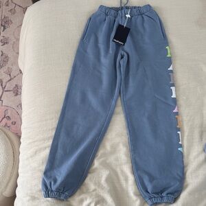 Madhappy Blue Joggers with Multicolor Lettering